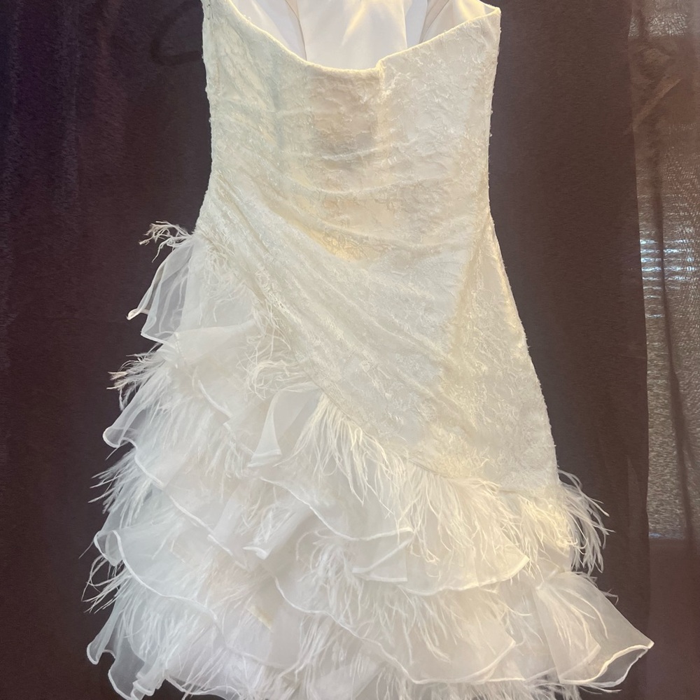 Gorgeous white lace/ feather design. - Picture 4 of 5